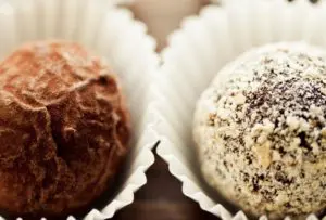 Trufas de chocolate no microondas
