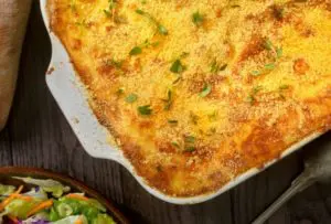 torta de polenta com carne seca