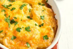 Batata com creme de queijo