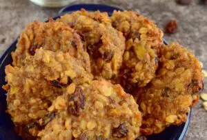 Cookie integral de aveia com cenoura