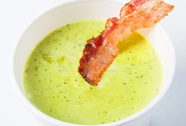 Creme de ervilha e bacon