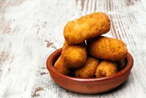 bolinho de palmito vegano