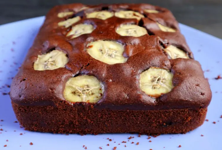 bolo integral de chocolate com banana