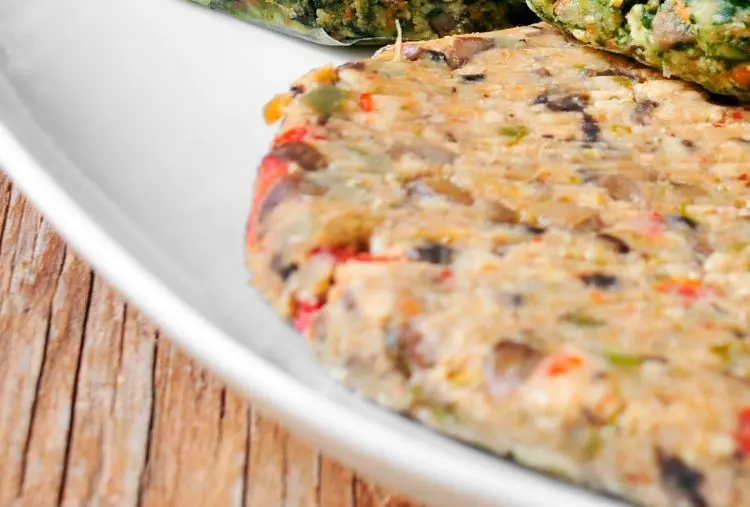 hamburguer de palmito vegano
