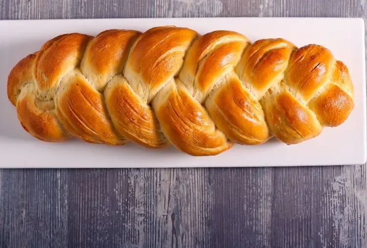 pão caseiro trançado