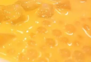 sagu com suco de laranja