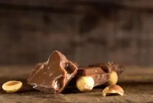 barra de chocolate com amendoim