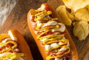 cachorro quente com purê