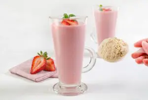 shake de morango com whey